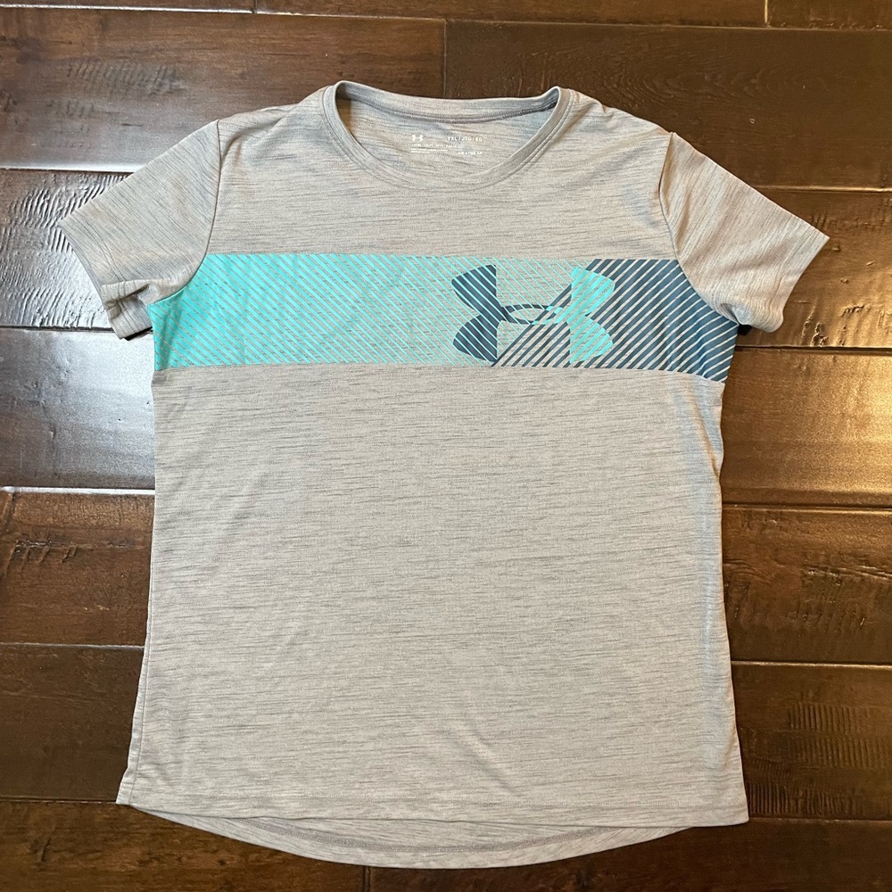 Under Armour Youth XL Heathered Gray HeatGear Shirt